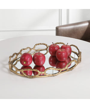 Cable Chain Mirrored Tray