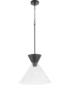 Beldar 1-light Pendant Matte Black w/ Clear Glass