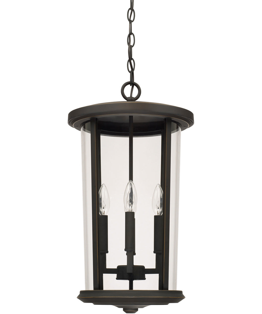 Howell 4-Light Outdoor Hanging Rain or Shine - Oiled Bronze with Clear Glass