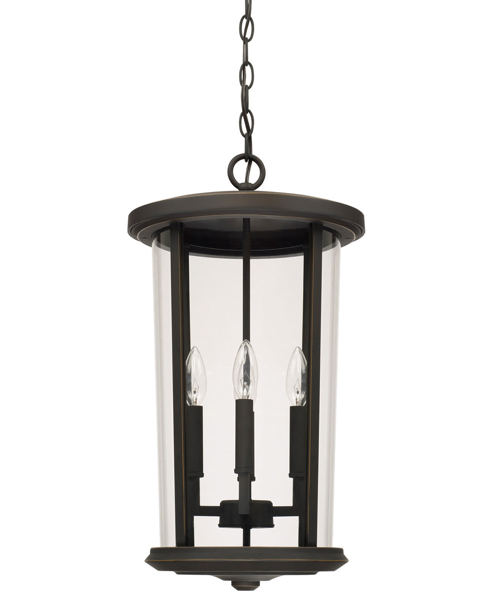 Howell 4-Light Outdoor Hanging In Oiled Bronze With Clear Glass