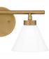 Ira Medium 2-light Bath Light Weathered Brass