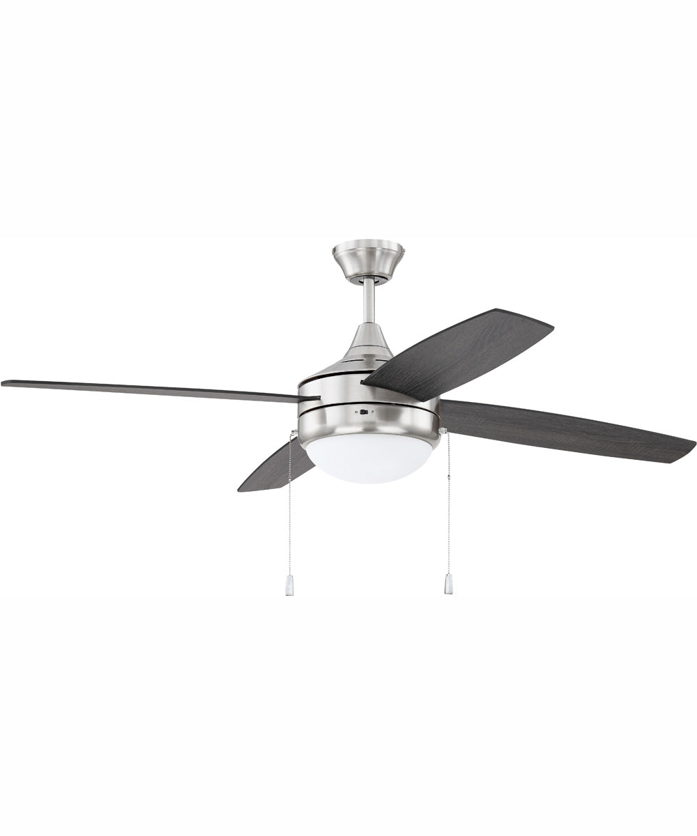 52" Phaze Energy Star 4 Blade 2-Light Ceiling Fan Brushed Polished Nickel