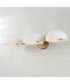 Reece 3-Light Vanity Aged Brass and White