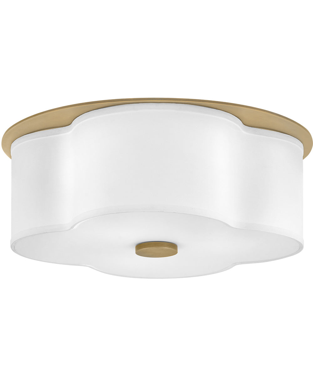 Delaney 3-Light Medium Flush Mount in Heritage Brass