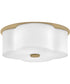 Delaney 3-Light Medium Flush Mount in Heritage Brass
