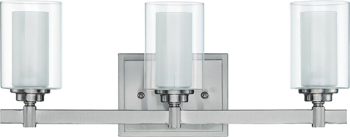 20"W Celeste 3-Light Bath Vanity Light Brushed Polished Nickel