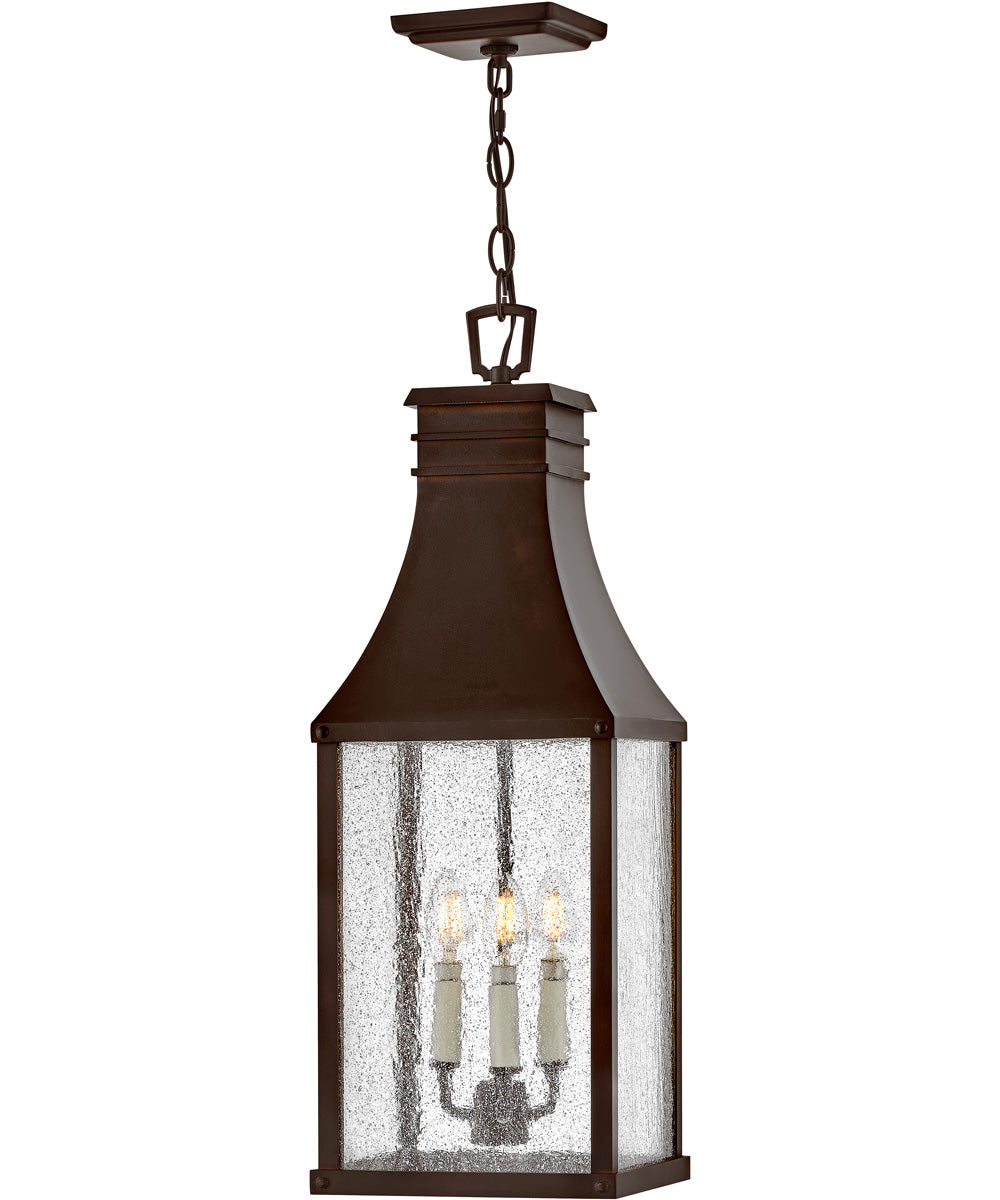 Beacon Hill 3-Light Medium Hanging Lantern in Blackened Copper