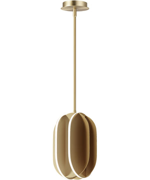 Interval LED Small Ellipse Pendant Satin Brass