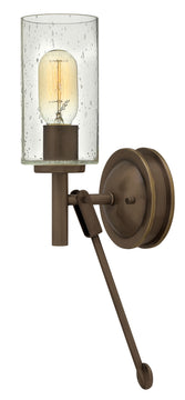 5"W Collier 1-Light Sconce in Light Oiled Bronze