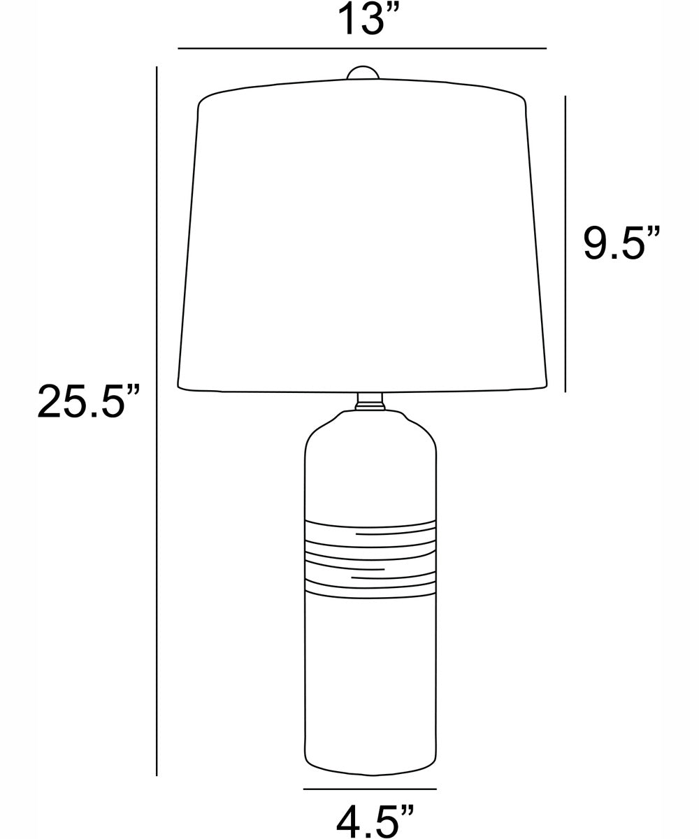 Noelle 1-Light 2 Pack-Table Lamp Ceramichrome/ Oatmeal Linen Shade