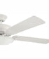 52" Decorator's Choice 3-Light Ceiling Fan Matte White