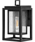 1-Light Small Wall Mount Lantern in Black