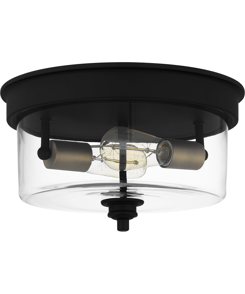Cox 2-light Flush Mount Matte Black