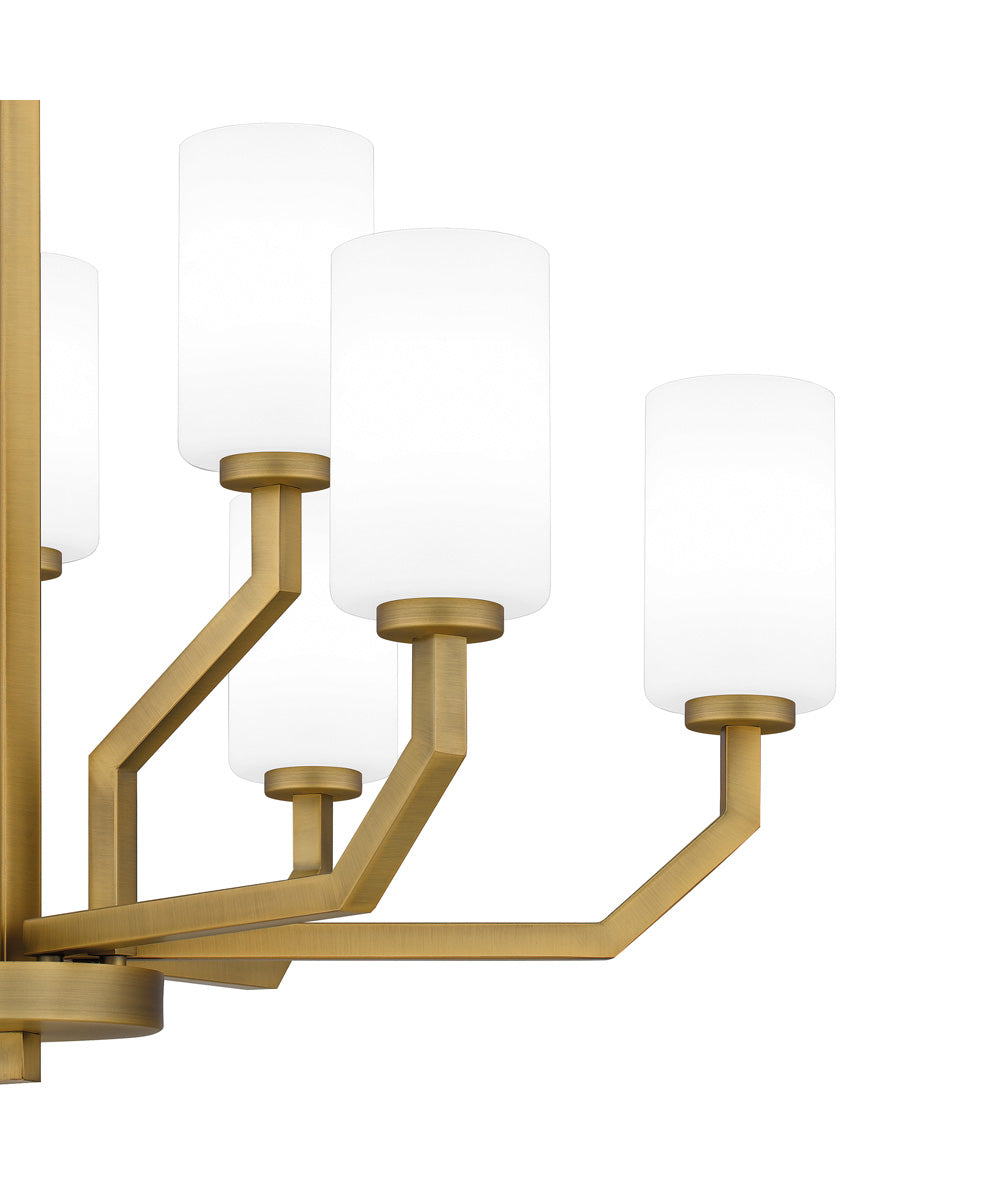 Cavalier 9-light Chandelier Aged Brass