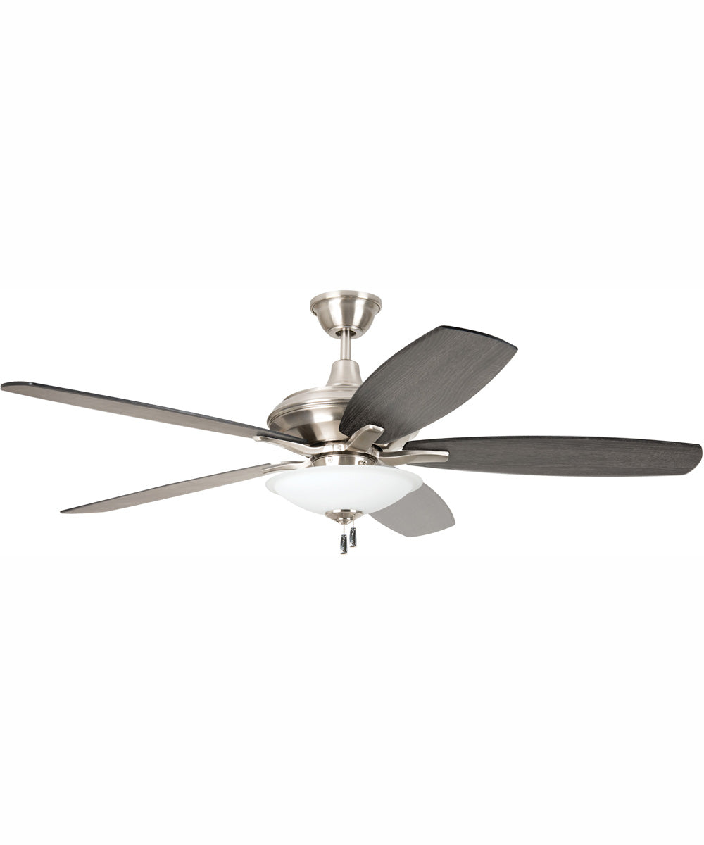 52" Jamison 1-Light Ceiling Fan Brushed Polished Nickel
