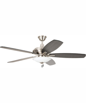 52" Jamison 1-Light Ceiling Fan Brushed Polished Nickel