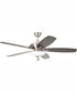 52" Jamison 1-Light Ceiling Fan Brushed Polished Nickel