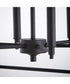 Gabriel 6-light Nook Chandelier Textured Black