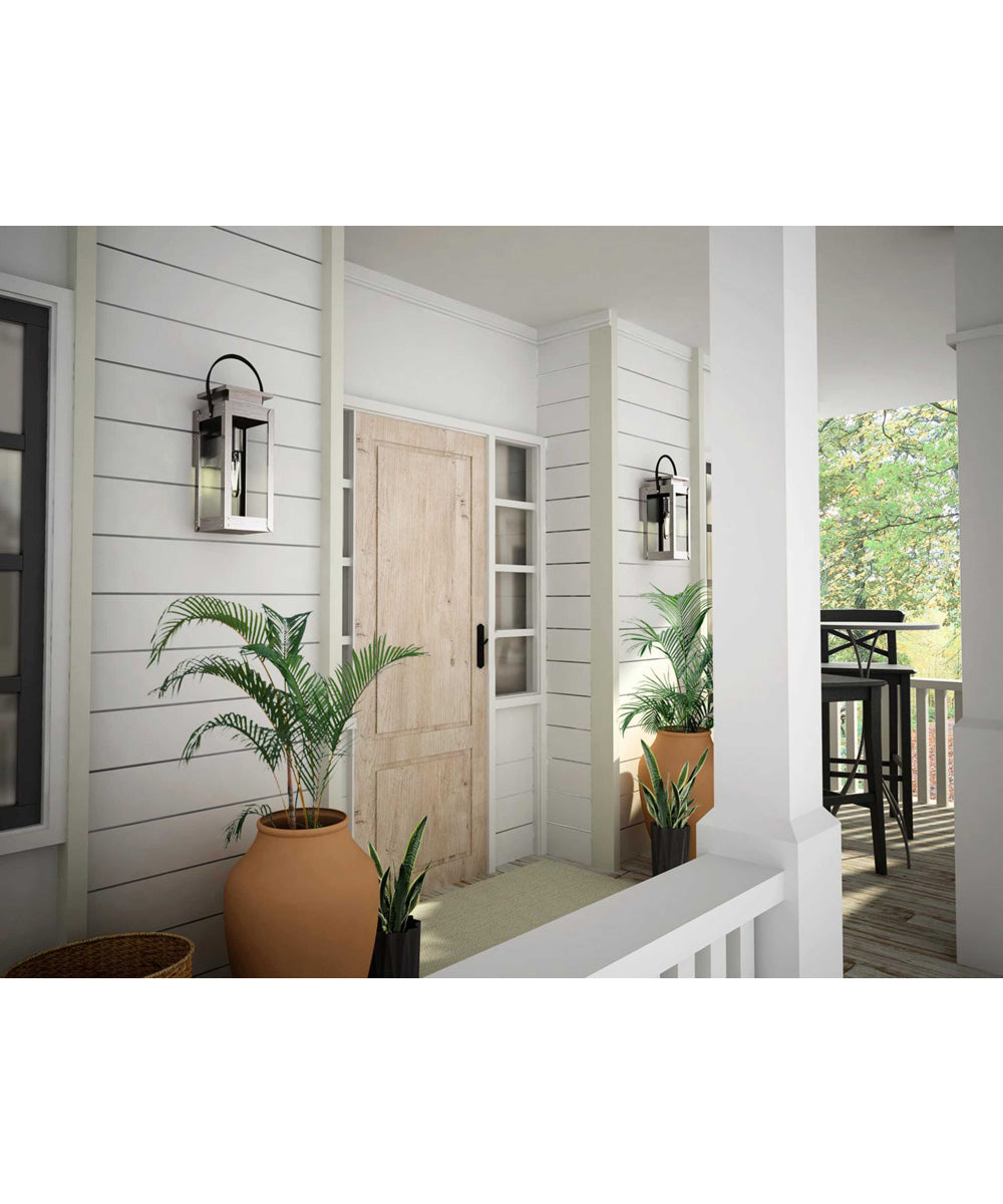 Union Square 1-Light Small Wall-Lantern Stainless Steel