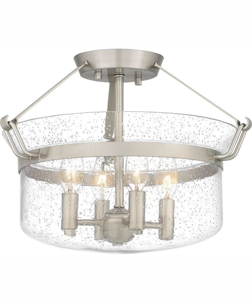 Quoizel Semi-Flush Mount Medium 4-light Semi Flush Mount Brushed Nickel