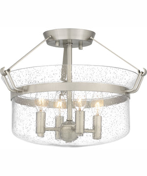 Quoizel Semi-Flush Mount Medium 4-light Semi Flush Mount Brushed Nickel