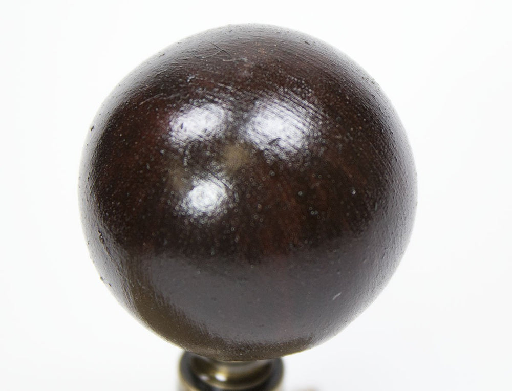 Ceramic 40mm Mahogany Ball Antique Base Lamp Finial 2.25"h