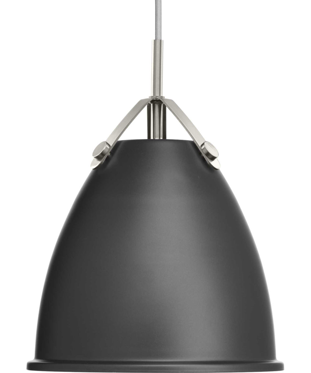 Tre 1-Light Metal Shade Coastal Pendant Light Graphite
