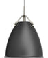 Tre 1-Light Metal Shade Coastal Pendant Light Graphite