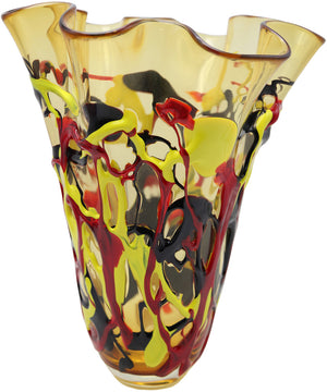 Senisa Hand Blown Art Glass Vase