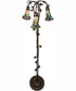 58" High Stained Glass Pond Lily 3 Light Floor Lamp