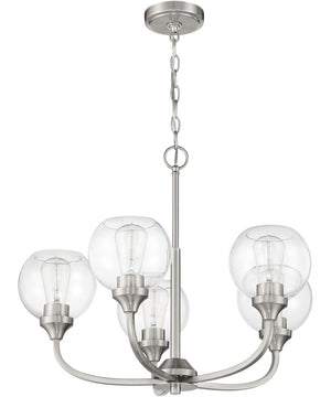 Glenda 5-Light Chandelier Brushed Polished Nickel
