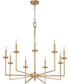Eldorado 9-light Chandelier Aged Brass