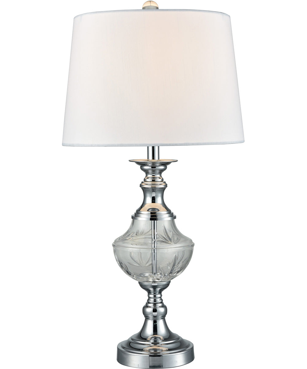 25.5 Inch H Frosted Murray 24% Lead Crystal Table Lamp