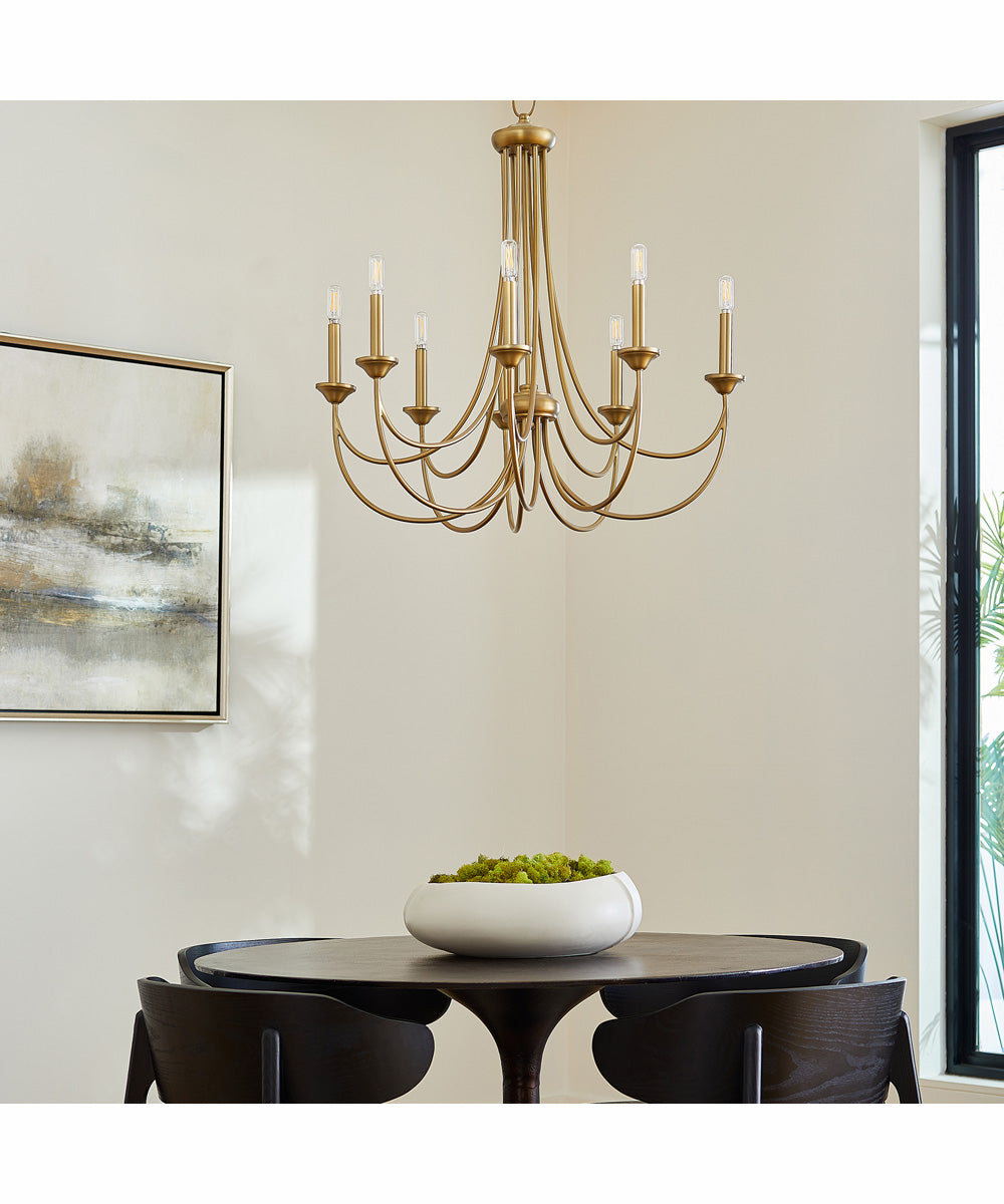 Brooks 8-light Chandelier Aged Brass