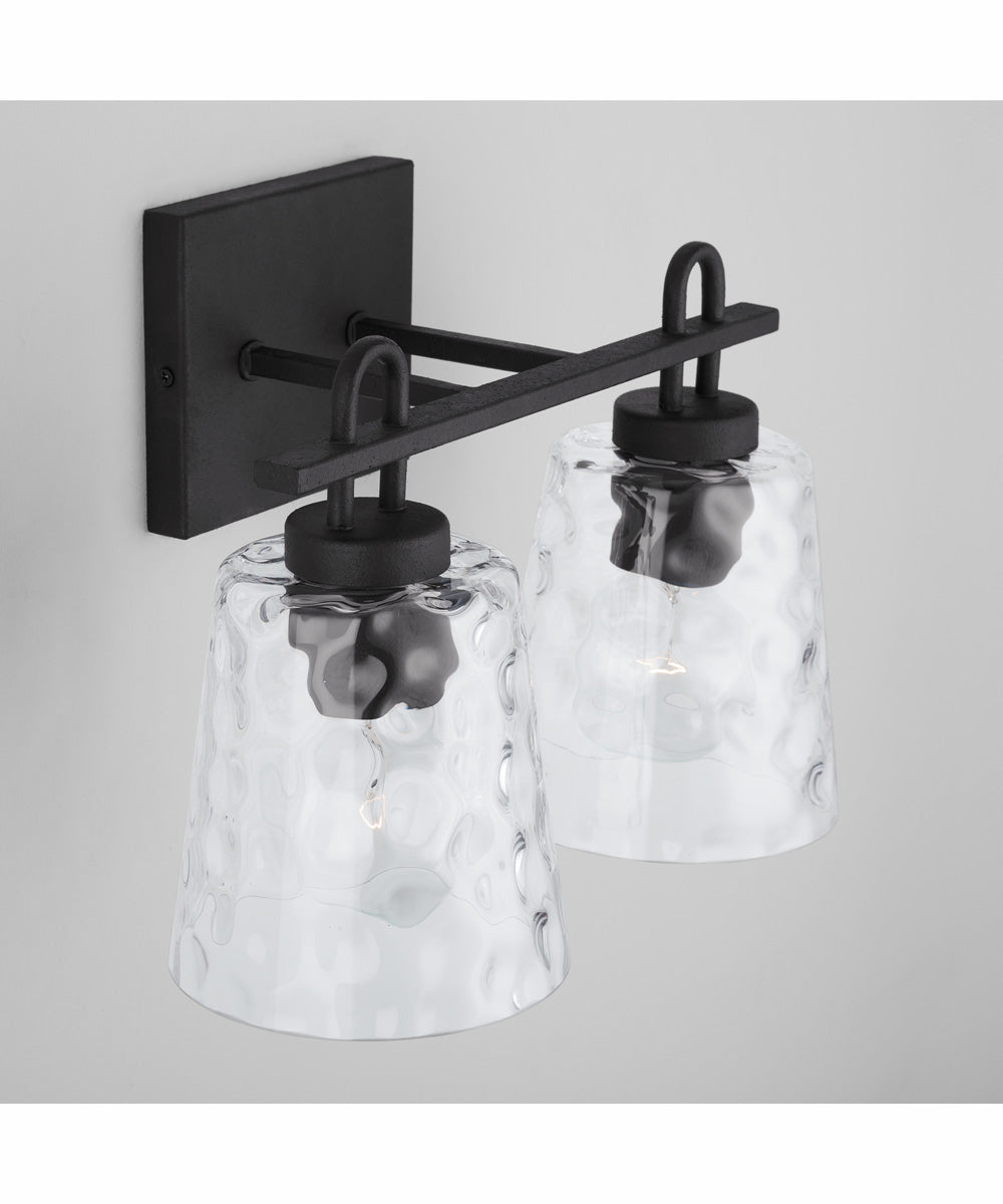 Fenton 2-Light Vanity Black Iron