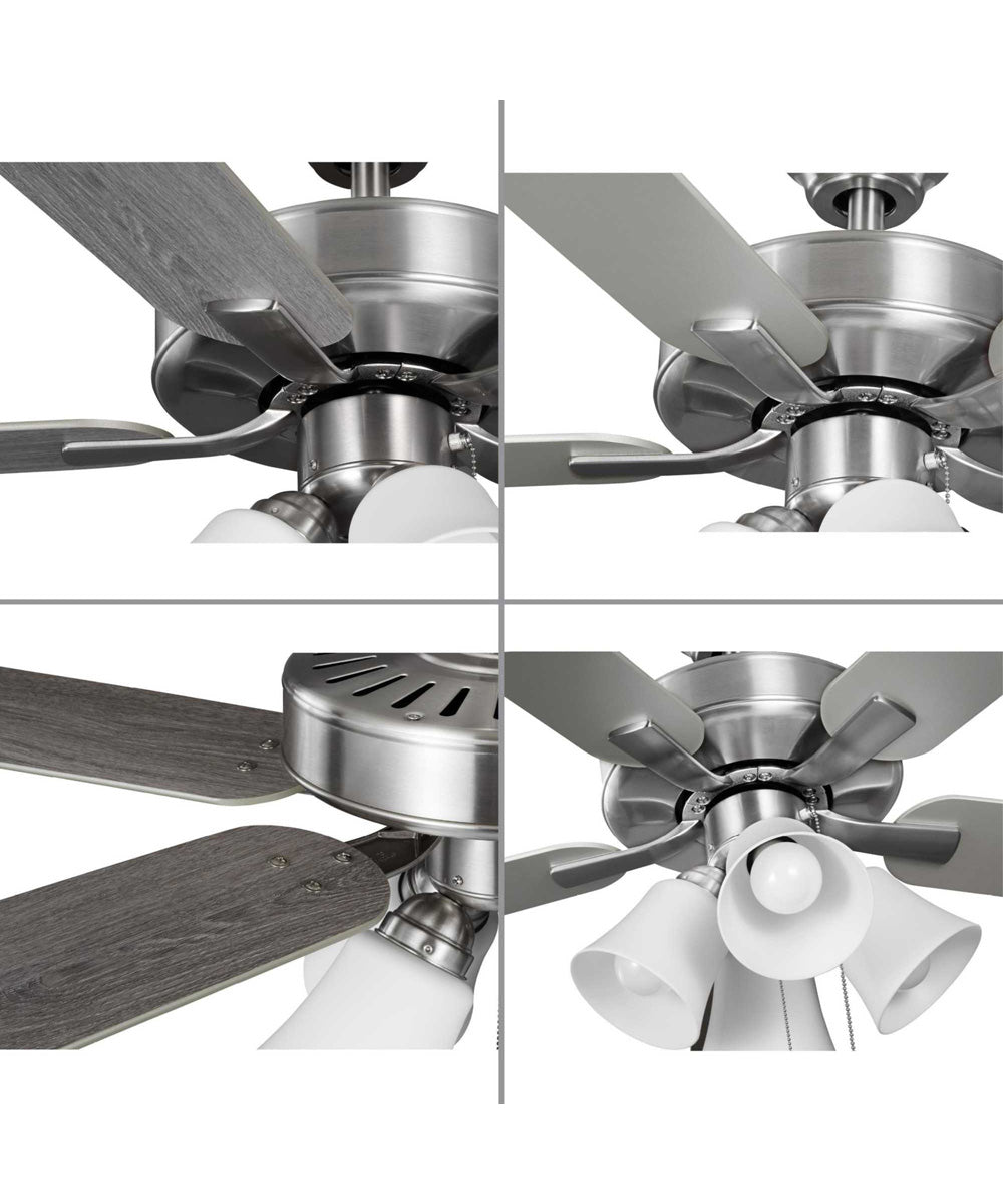 AirPro 52 in. 5-Blade Transitional Ceiling Fan with Light Brushed Nickel