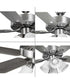 AirPro 52 in. 5-Blade Transitional Ceiling Fan with Light Brushed Nickel