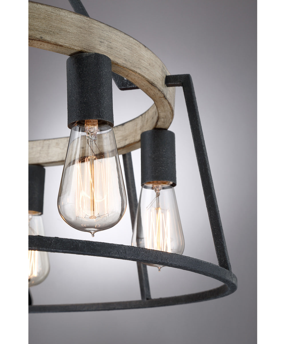 Brockton 6-light Chandelier Grey Ash