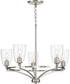 Parkhurst 5-Light New Traditional Clear Glass Chandelier Light Brushed Nickel