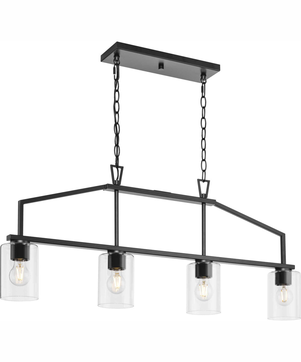 Goodwin 4-Light Modern Farmhouse Island Light Matte Black