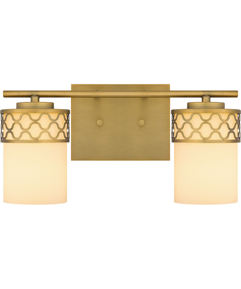 Tenley Medium 2-light Bath Light Aged Brass