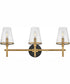 Marten 3-Light Three Light Vanity in Heritage Brass