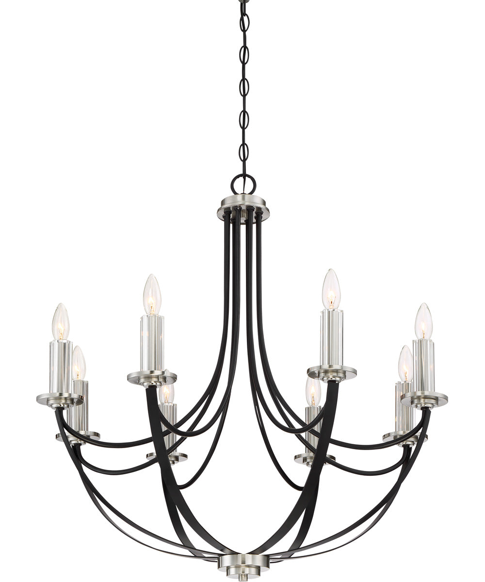 Alana 8-light Chandelier Mystic Black