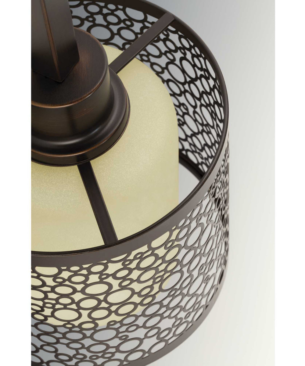 Mingle 4-Light Natural Parchment Glass Global Pendant Light Antique Bronze