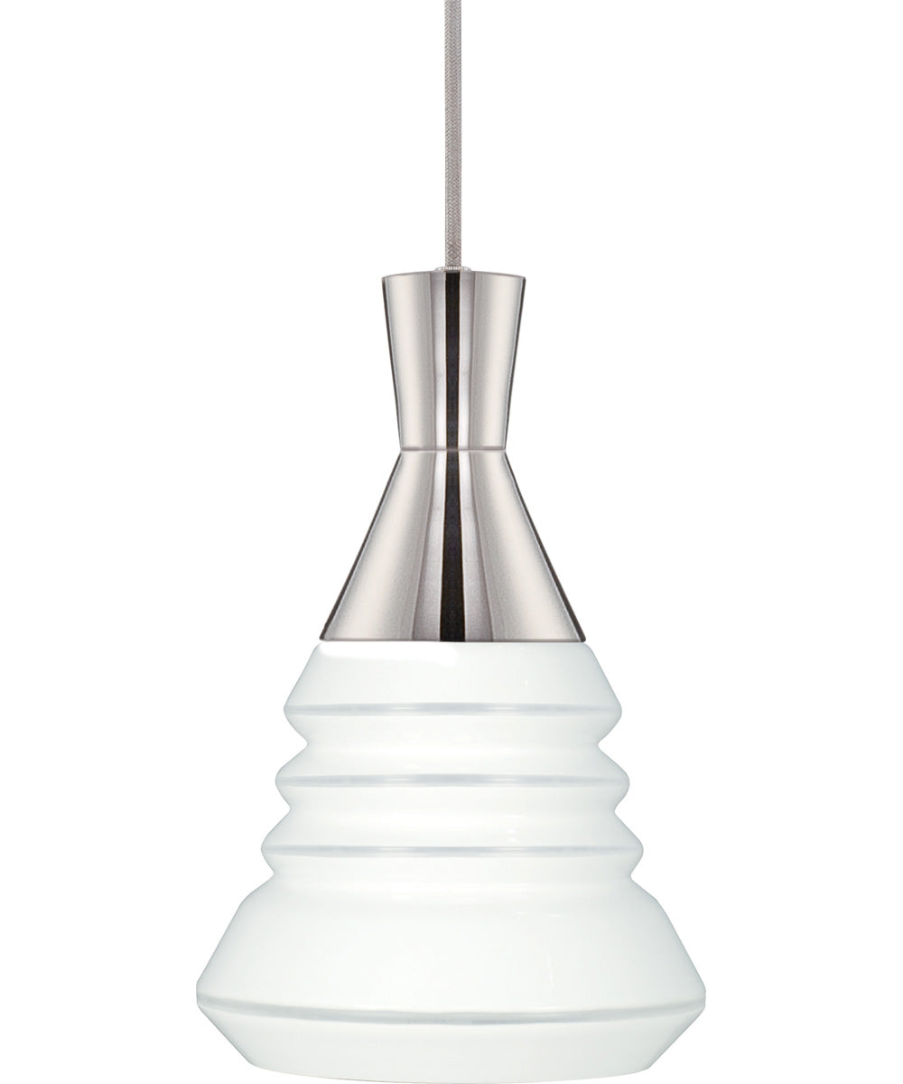 9"W Vortex 1-Light Pendant Polished Nickel