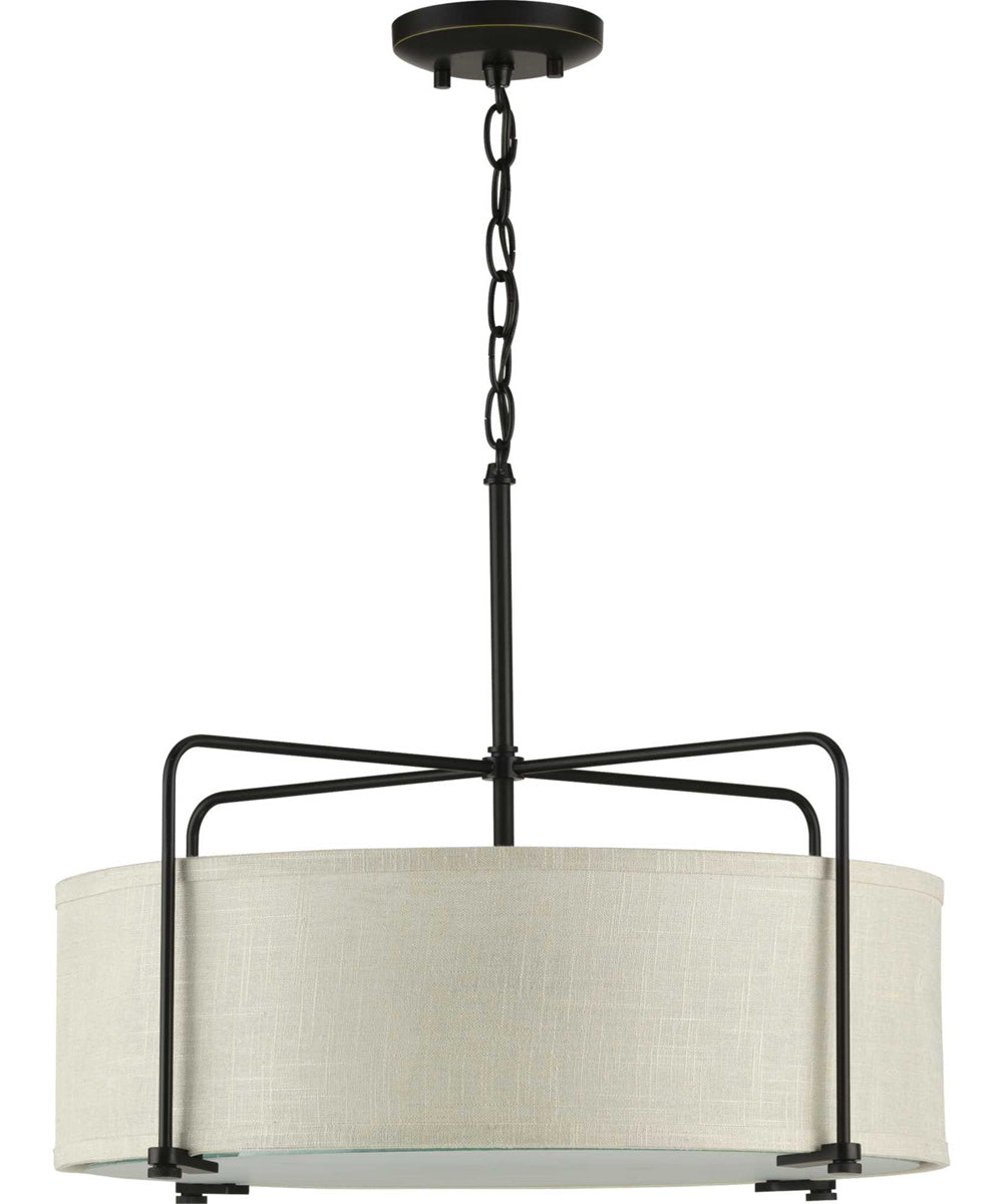 Kempsey 3-Light Semi-Flush Convertible Antique Bronze