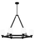 Penning Medium 6-light Island Light Matte Black