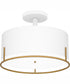 Quoizel Semi-Flush Mount Medium 3-light Semi Flush Mount White
