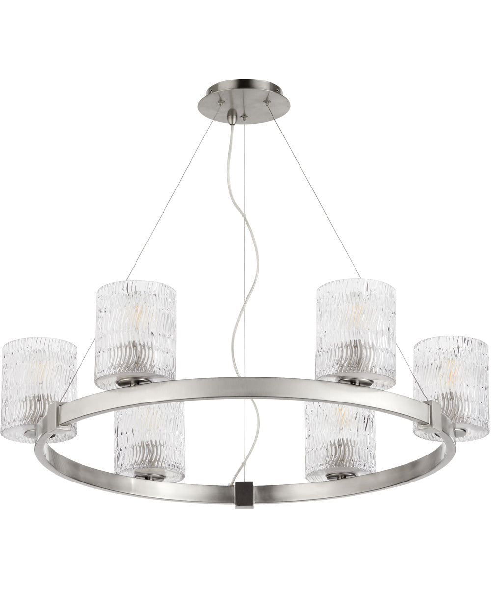 Stadium 6-light Chandelier Satin Nickel