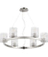 Stadium 6-light Chandelier Satin Nickel